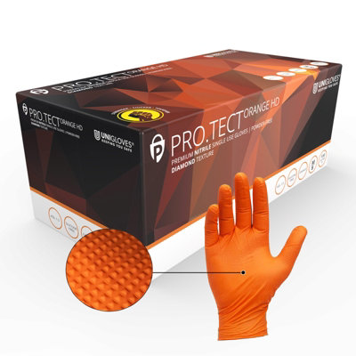 Unigloves PRO.TECT Orange Ultra Heavy Duty, Single Use, Multipurpose ...