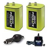 Unilite 2PACK-RB2-KIT 2 Pack Rechargeable Lantern Batteries PJ996 - Includes UK252 Mains Charger & UK253 Vehicle Charger