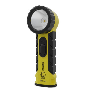 Unilite ATEX-RA2 Zone 0 ATEX Intrinsically Safe Right Angle Torch 350 Lumen 6500k 4xAA 1.5V