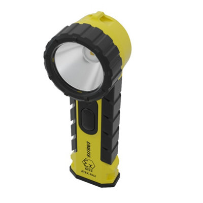 Unilite ATEX-RA2 Zone 0 ATEX Intrinsically Safe Right Angle Torch 350 Lumen 6500k 4xAA 1.5V
