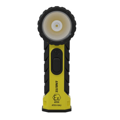 Unilite ATEX-RA2 Zone 0 ATEX Intrinsically Safe Right Angle Torch 350 Lumen 6500k 4xAA 1.5V