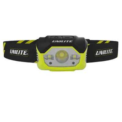 Unilite HL-7R USB Rechargeable Sensor Helmet Headtorch 475 Lumen - 100 Metre Beam Range - IPX5
