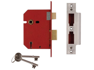 UNION J2201-PL-2.50 2201 5 Lever Mortice Sashlock Brass Finish 65mm 2.5in Box UNNJ2201PL25