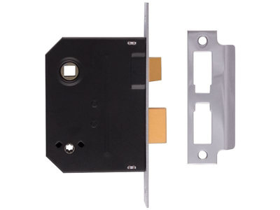 UNION J2294-CH-2.50 2294 Mortice Bathroom Lock Chrome Finish 63mm 2.5in Box UNNJ2294CH25