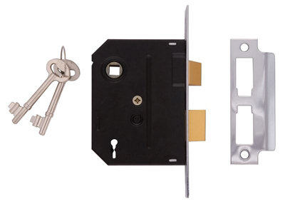 UNION J2295-CH-2.50 2295 2 Lever Mortice Sashlock Chrome Finish 63mm 2.5in Box UNNJ2295CH25