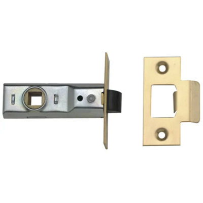 UNION J2648-PL-3.00 Tubular Mortice Latch 2648 Polished Brass 76mm 3in Box UNNJ2648PL30