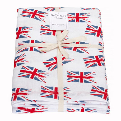 Union Jack Coronation 100% Cotton Large Table Cloth 132 x 275cm