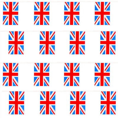 Union Jack Flag Bunting VE Day Decoration - Pack of 12