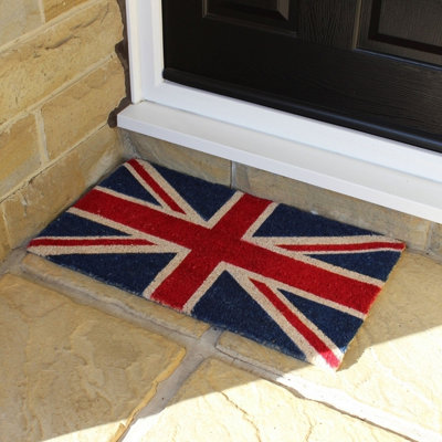 Union Jack Latex Coir Doormat 40x70cm