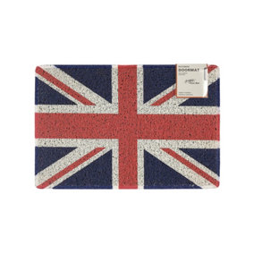 Union Jack Small Printed Doormat with Rubber Back