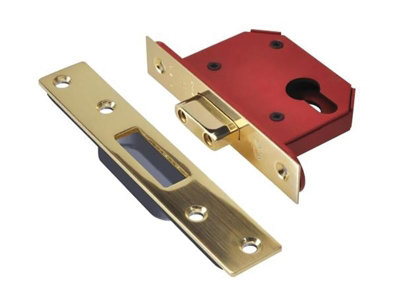 UNION JL21EUS-PB-2.5 StrongBOLT 21EU EUS-PB-2.5 Euro Deadlock Plated Brass 68mm 2.5in UNNJL21EPB25