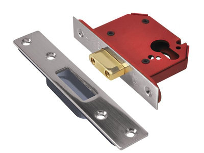 UNION JL21EUS-SS-3.0 StrongBOLT 21EU EUS-SS-3.0 Euro Deadlock Stainless Steel 81mm 3in UNNJL21ESS30