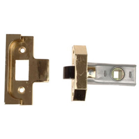 UNION - Rebated Tubular Mortice Latch 2650 Electro Brass 63mm 2.5in