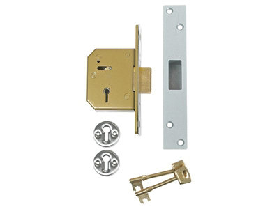 UNION V-3G115-PL-67 3G115 C Series 5 Lever Deadlock 67mm 2.5in Satin Brass UNNV3G115B67