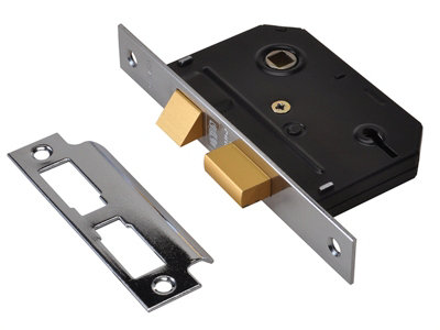 UNION Y-ES-SL-CH-3.0 ES-SL Essentials 3 Lever Mortice Sashlock Chrome 79mm 3in Visi UNNYESSLCH30