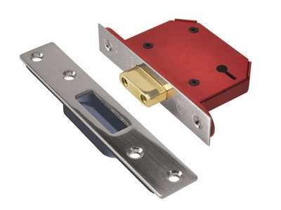 UNION Y2103S-SS-2.5 StrongBOLT 2103S 3 Lever Mortice Deadlock Stainless Steel 68mm 2.5in Visi UNNY2103SS25