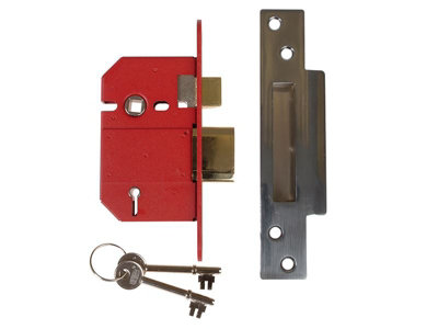 UNION Y2200S-SC-2.5 StrongBOLT 2200S BS 5 Lever Mortice Sashlock Satin Chrome 68mm Visi UNNY2200SC25