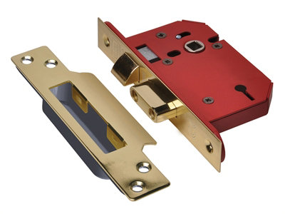 UNION Y2203S-PB-2.5 StrongBOLT 2203S 3 Lever Mortice Sashlock Polished Brass 68mm 2.5in Visi UNNY2203PB25