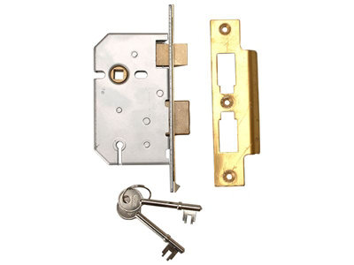 UNION Y2277-PL-2.50 2277 3 Lever Mortice Sashlock Polished Brass 65mm 2.5in Visi UNNY2277PL25