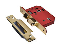 UNION Y22WCS-PB-2.5 StrongBOLT 22WCS Mortice Bathroom Lock Polished Brass 68mm 2.5in Visi UNNY22WCPB25