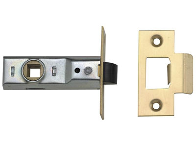 UNION Y2648-PL-3.00 Tubular Mortice Latch 2648 Polished Brass 76mm 3in Visi UNNY2648PL30