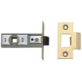 UNION Y2648-PL-3.00 Tubular Mortice Latch 2648 Polished Brass 76mm 3in Visi UNNY2648PL30