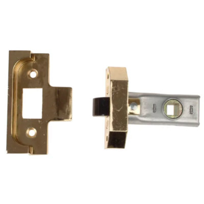UNION Y2650-EB-2.50 Rebated Tubular Mortice Latch 2650 Electro Brass 63mm 2.5in UNNY2650EB25