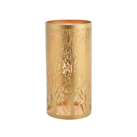 Unique and Beautiful Matte Gold Metal Forest Design Table Lamp with Cable Switch