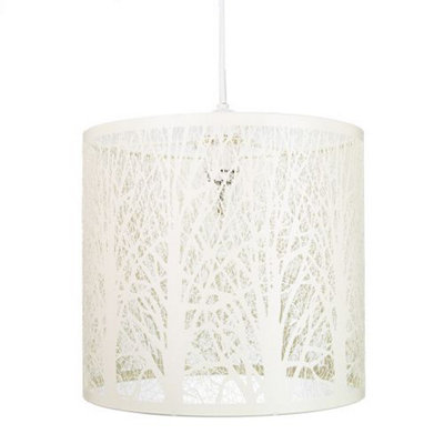 Unique and Beautiful Soft Cream Metal Forest Design Ceiling Pendant Shade