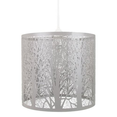 Unique and Beautiful Soft Grey Metal Forest Design Ceiling Pendant Shade