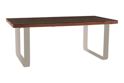Unique Natural U Shaped Base Dining Table, Kitchen Table With Wood Top ...