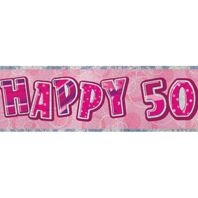 Happy 30th Birthday Glitz Foil Banner Dazzling Party Decor For A Memorable Milestone 9ft - 1 Pc - View #4