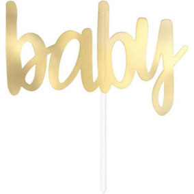 Unique Party Baby Shower Foil Cake Topper Gold (One Size)