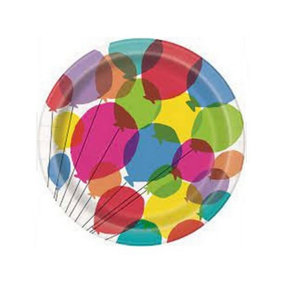 Unique Party Balloons Dinner Plate (Pack of 8) Multicoloured (One Size)