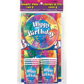 Unique Party Birthday Party Favours Set (Pack of 8) Multicoloured (One Size)