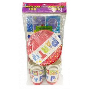 Unique Party Birthday Party Kit Multicoloured (One Size)