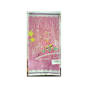 Unique Party Birthday Princess Plastic Party Table Cover Pink (One Size)