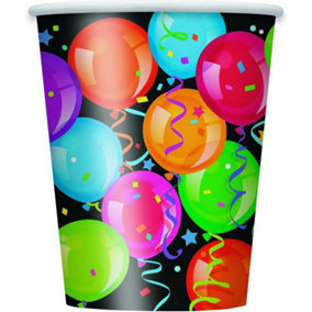 Unique Party Bravo Paper Birthday Party Cup (Pack of 8) Multicoloured (One Size)