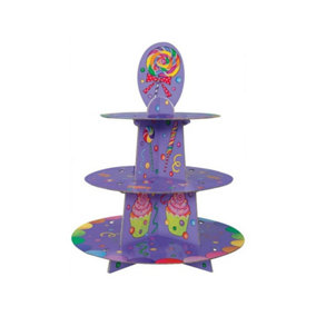 Unique Party Candy Cupcake Stand Purple/Multicoloured (One Size)