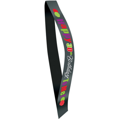 Unique Party Cheer Satin 30th Birthday Party Sash Multicoloured (One Size)