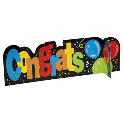 Unique Party Congratulations Balloons Table Decoration Multicoloured ...