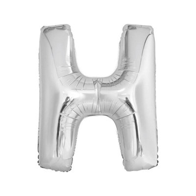 Unique Party H Giant Foil Balloon Silver (One Size)