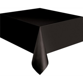 Unique Party Midnight Plastic Party Table Cover Black (One Size)