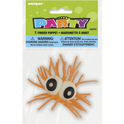 Unique Party Monster Finger Puppet Orange/White/Black (One Size)