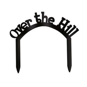 Unique Party Over The Hill Birthday Plastic Cake Topper Black (One Size)