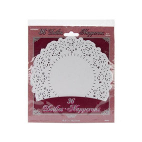 Unique Party Paper Doily (Pack of 36) White (One Size)