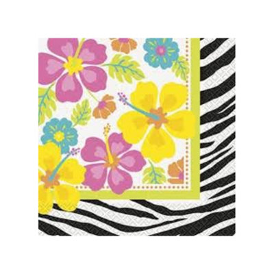 Unique Party Paper Luau/Beach Party Disposable Napkins (Pack of 20) Multicoloured (One Size)