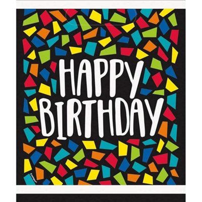 Unique Party Paper Mosaic Birthday Napkins (Pack of 16) Multicoloured (One Size)