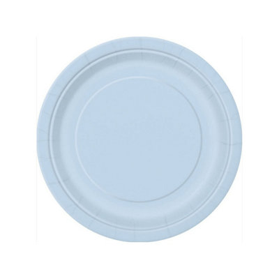 Unique Party Paper Party Plates (Pack of 8) Baby Blue (One Size)