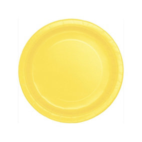 Unique Party Paper Party Plates (Pack of 8) Yellow (One Size)